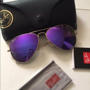 Ray-Ban Hexagonal sunglasses aviators purple 3026 B13